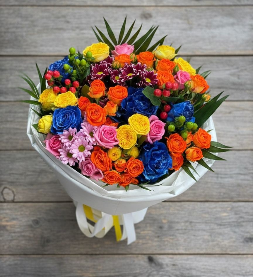 Букет цветов из: Розы и Хризантемы в Веневе