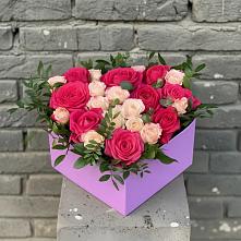 Цветочная композиция из Розы в коробке в Веневе