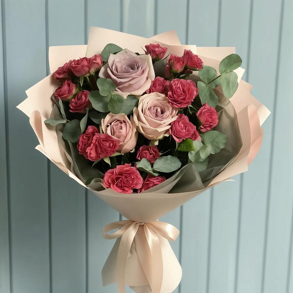 Букет цветов из: Гвоздики и Розы в Веневе