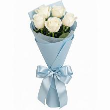 Букет 5 Белых роз Проуд в Веневе