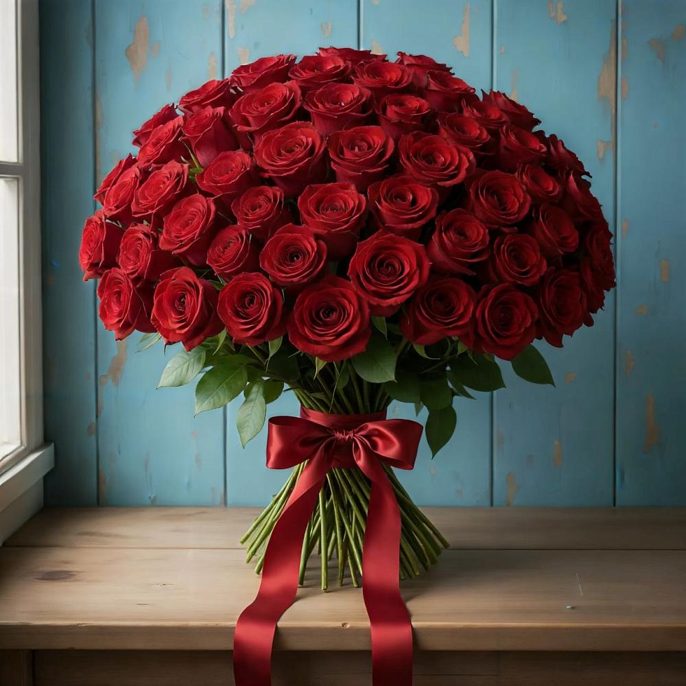 Букет Красные розы Блэк Меджик в Веневе