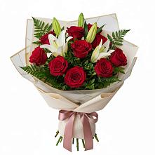 Букет цветов из:  Лилии и Розы в Веневе