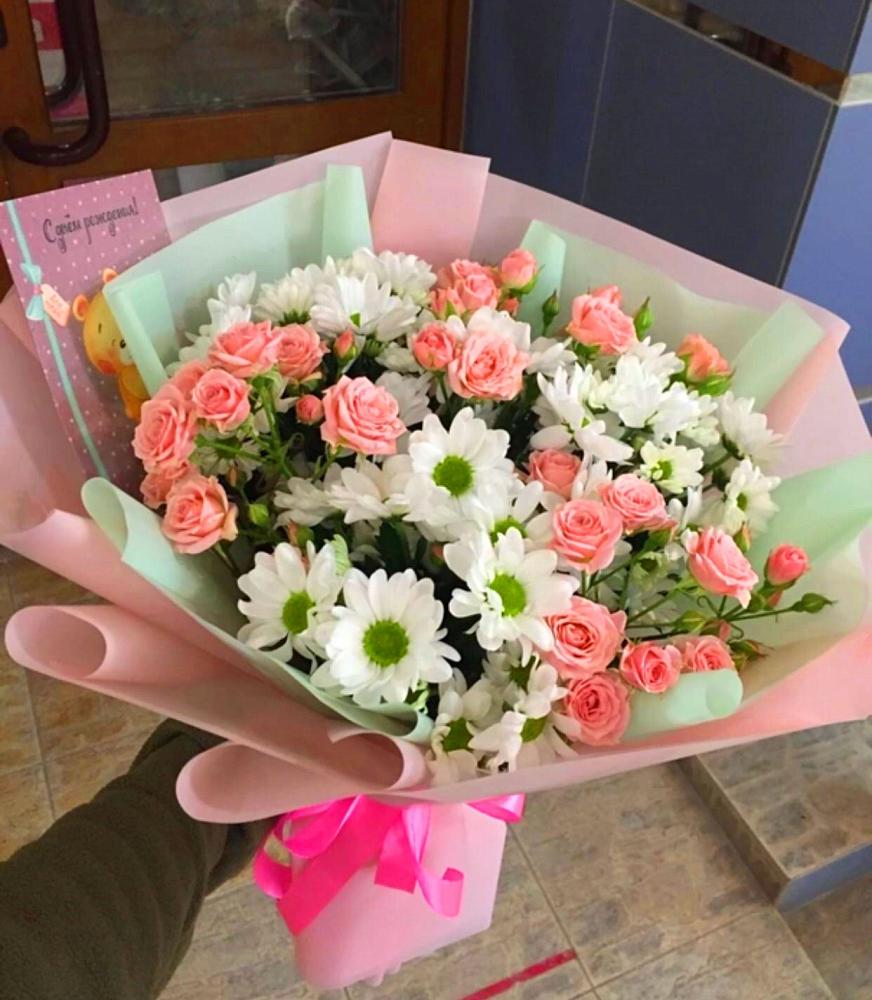 Букет цветов из: Розы и Хризантемы в Веневе