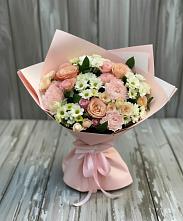 Букет цветов из:  Гвоздики, Розы и Хризантемы в Веневе