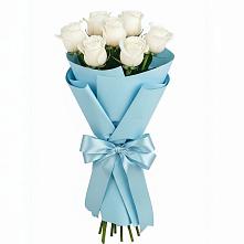 Букет 7 белых роз Проуд в Веневе