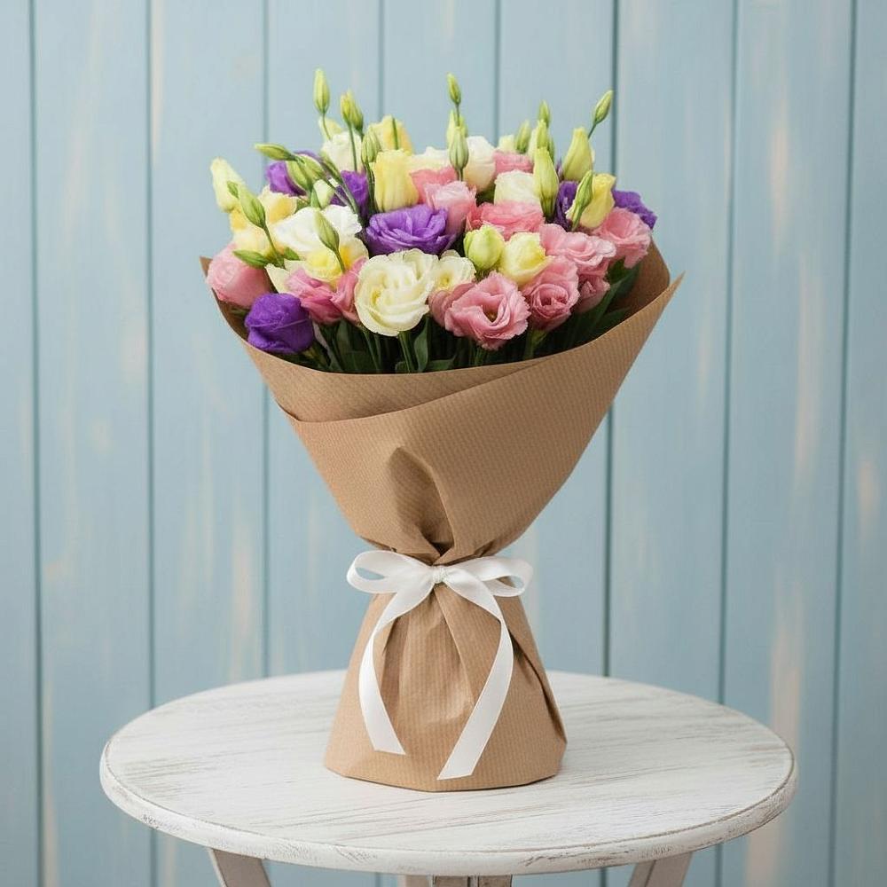 Букет цветов из: Лизиантусы в Веневе