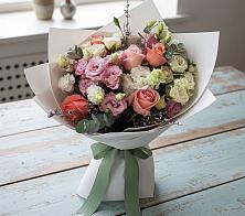 Букет цветов из:  Розы, Лизиантусы и Гвоздики в Веневе