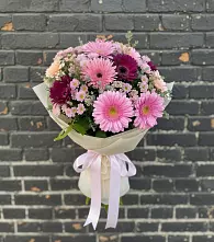 Букет цветов из:  Герберы и Хризантемы в Веневе