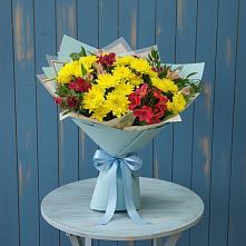 Букет цветов из:  Альстромерии и Хризантемы #REPLACE_PRED# Веневе