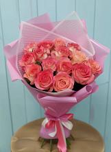 Букет 15 Розовых роз Равель в Веневе