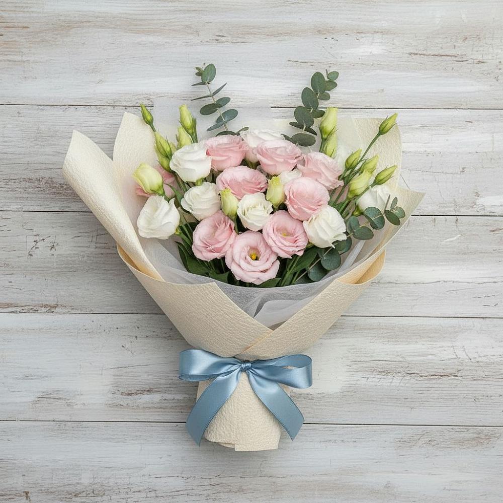 Букет цветов из: Лизиантусы в Веневе